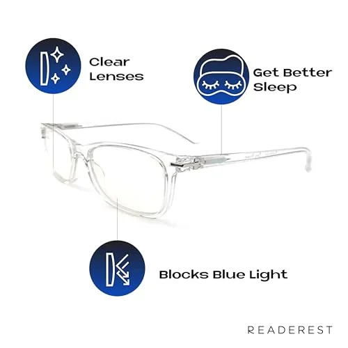 READEREST Blue Light Blocking Reading Glasses +3.50 Mag Rose Black New 2