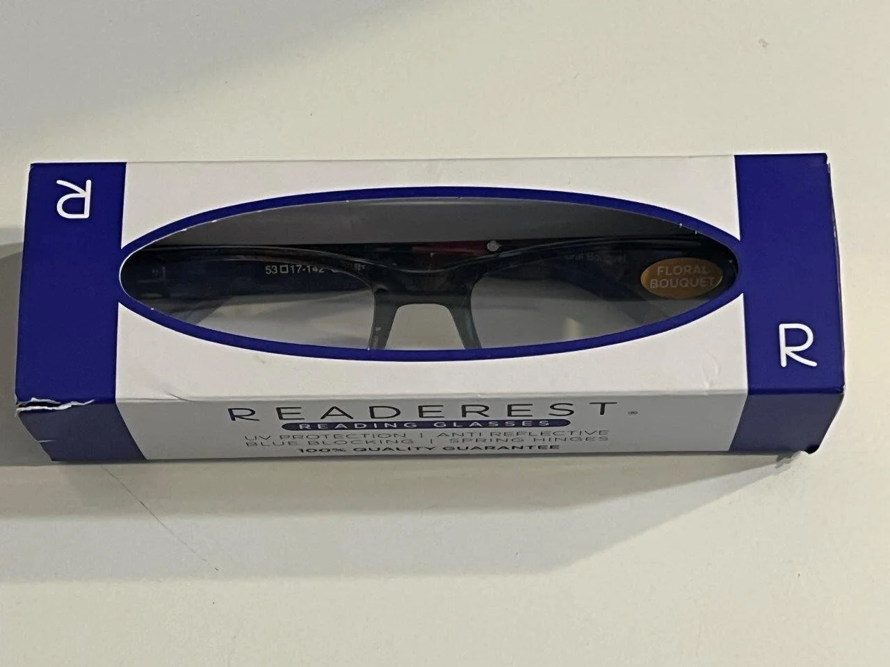 READEREST Blue Light Blocking Reading Glasses Zero Power 0.00 Floral Bouquet New 2