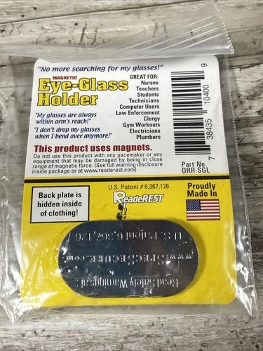 ReadeREST | Magnetic Eye-Glass Holder | Attaches to All Clothing | Never Used 2