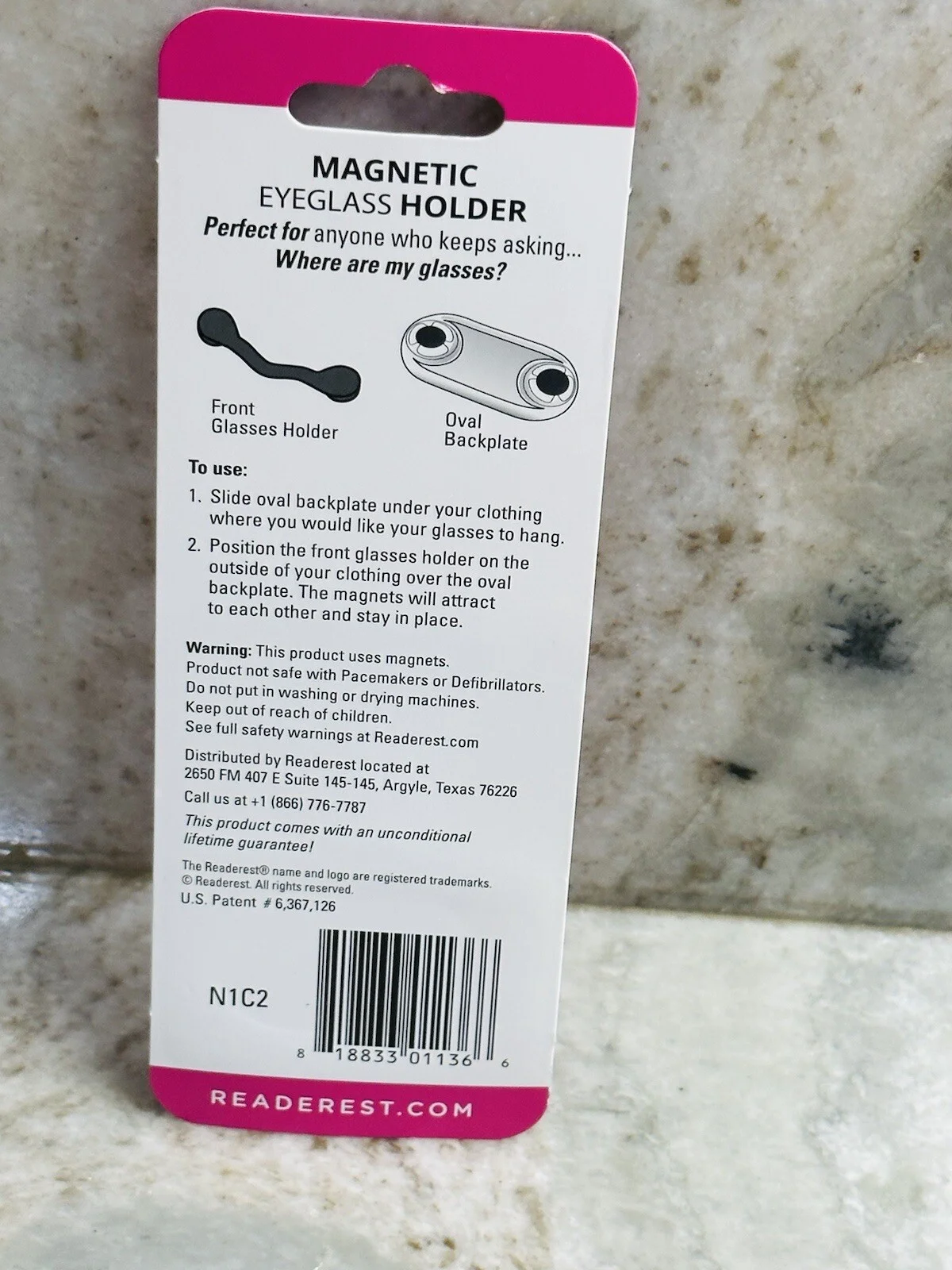 ReadeREST Stainless Steel Crystal Magnetic Holder For Eyeglasses 2